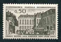 N°1387-1963-FRANCE-HOTEL DES POSTES-PARIS EN 1863-50C