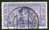 N°0288-1932-ITALIE-LEOPARDI-50C-VIOLET