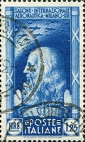 N°0367-1935-ITALIE-LEONARD DE VINCI-1L25-BLEU