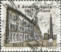 N°0758-1958-ITALIE-FACADE PALAIS DE MONTECITORIO-110L