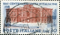 N°0853-1961-ITALIE-PALAIS DE CARIGNAN-TURIN-30L
