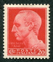 N°0464-1945-ITALIE-JULES CESAR-20C-ROSE ROUGE