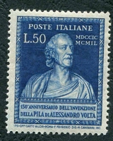 N°0550-1949-ITALIE-ALESSANDRO VOLTA-50L-BLEU