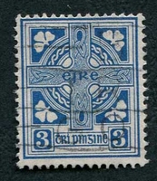 N°0045-1922-IRLANDE-CROIX CELTIQUE-3P-BLEU
