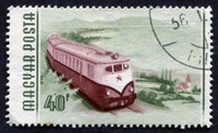 N°1183-1955-HONGRIE-TRANSPORTS-AUTOMOTRICE DIESEL-40FI