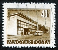 N°1007-1951-HONGRIE-GARE DE BUDAPEST-40FI