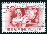 N°1162-1955-HONGRIE-METIERS-CERAMISTE-30FI