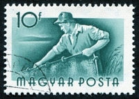 N°1159-1955-HONGRIE-METIERS-PECHEUR-10FI