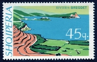 N°0988-1967-ALBANIE-RIVIERA ALBANAISE-BREGDET-45Q