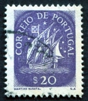 N°0631-1943-PORT-CARAVELLE-20C-VIOLET BRUN