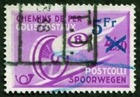 N°TR203-1938-BELGIQUE-ROUE AILEE-5F S 4F50-ROSE LILAS