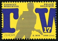 N°2758-1998-BELGIQUE-EUROPA-FESTIVAL T-W-17F