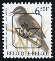 N°PRE829A-1994-BELGIQUE-OISEAU-PHRAGMITE DES JONCS-6F50