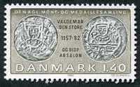 N°0714-1980-DANEMARK-MONNAIE-ARGENT-12E SIECLE-1K40