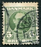 N°0055-1907-DANEMARK-ROI FREDERIC VIII-5-VERT