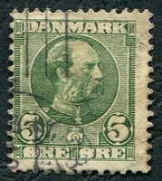 N°0053-1904-DANEMARK-ROI CHRISTIAN IX-5-VERT