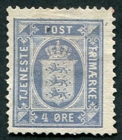 N°06-1875-DANEMARK-4 ORE -BLEU