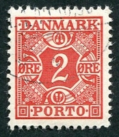 N°28-1934-DANEMARK-2 ORE-ROUGE