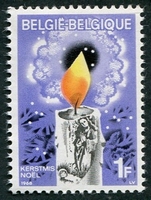 N°1478-1968-BELGIQUE-NOEL-BOUGIE-1F