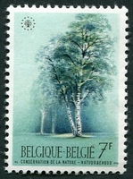 N°1527-1970-BELGIQUE-ARBRE-BOULEAU-7F