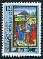N°1161-1988-LUXEMBOURG-L'ADORATION DES MAGES-12+2F
