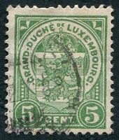 N°0092-1907-LUXEMBOURG-ARMOIRIES-5C-VERT