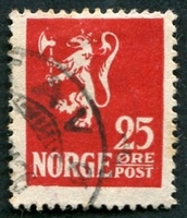 N°0099-1922-NORVEGE-LION-25-ROUGE