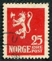 N°0099-1922-NORVEGE-LION-25-ROUGE