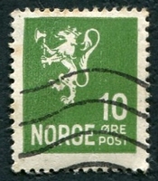 N°0112-1926-NORVEGE-LION-10-VERT