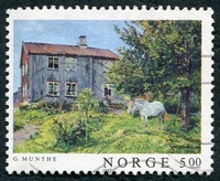 N°0932-1987-NORVEGE-TABLEAU-LA FERME-G.MUNTHE-5K