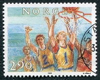 N°0962-1988-NORVEGE-SPORT-BASKET BALL-2K90