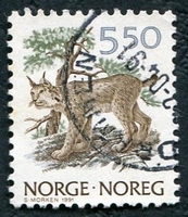 N°1016-1991-NORVEGE-ANIMAL-FELIS LINX-5K50