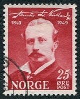 N°0311-1949-NORVEGE-ECRIVAIN ALEXANDRE KIELLAND-25-CARMIN