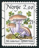 N°0946-1988-NORVEGE-CHAMPIGNONS-LEPISTA NUDA-2K90