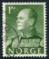 N°0386-1958-NORVEGE-ROI OLAV V-1K-VERT