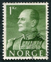 N°0386-1958-NORVEGE-ROI OLAV V-1K-VERT