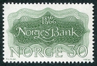 N°0497-1966-NORVEGE-BANQUE NATIONALE-ROSETTE-30-VERT