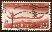 N°0451-1963-NORVEGE-AUTEUR CAMILIA COLLETT-90-GRIS BLEU