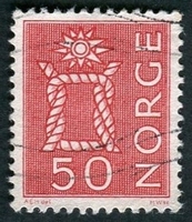 N°0443-1962-NORVEGE-NOEUD MARIN-50-ROUGE