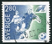 N°1698-1992-SUEDE-SPORT-CHAMPIONNAT EUROPE FOOTBALL-2K80