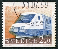 N°1477-1988-SUEDE-EUROPA-TRAIN A GRANDE VITESSE X2-2K20