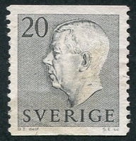 N°0420-1957-SUEDE-GUSTAVE VI ADOLPHE-20O-GRIS