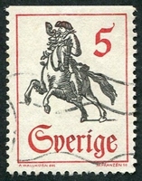 N°0574A-1967-SUEDE-MESSAGER A CHEVAL-5O