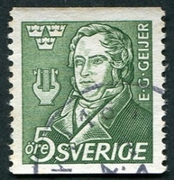 N°0328-1947-SUEDE-POETE E.G.GEIJER-5O-VERT