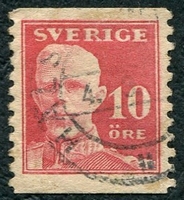 N°0125-1920-SUEDE-GUSTAVE V-10O-ROSE