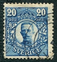 N°0067-1910-SUEDE-GUSTAVE V-20O-BLEU