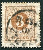 N°0016A-1872-SUEDE-3O-BISTRE