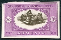N°100-1920-ARMENIE-70R-VIOLET ET BRUN
