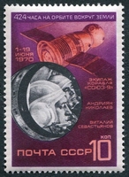 N°3636-1970-RUSSIE-ESPACE-COSMONAUTES SOYOUZ 9-10K