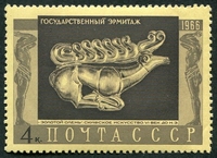 N°3190-1966-RUSSIE-ART-CERF D'OR SCYTHE 6E SIECLE AV JC-4K